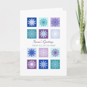 Snowflakes Employees Season's Greetings Card Feiertagskarte