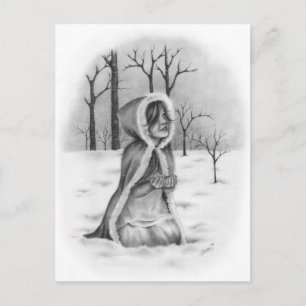 Snowflakes fangen Weihnachten Postkarte