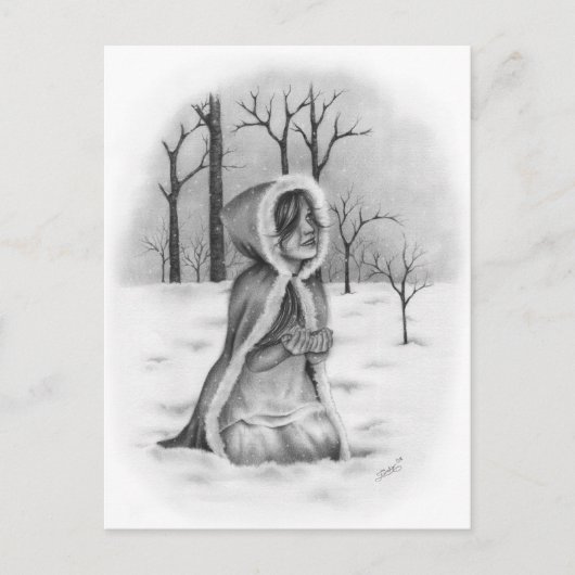 Snowflakes fangen Weihnachten Postkarte (Vorderseite)