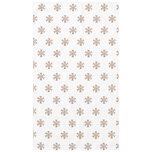 Snowflakes Faux Gold Glitter Diamonds Christmas Tischdecke (Vorderseite)