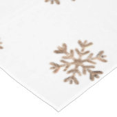 Snowflakes Faux Gold Glitter Diamonds Christmas Tischdecke (Schrägansicht)