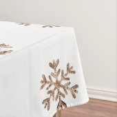 Snowflakes Faux Gold Glitter Diamonds Christmas Tischdecke (Beispiel)