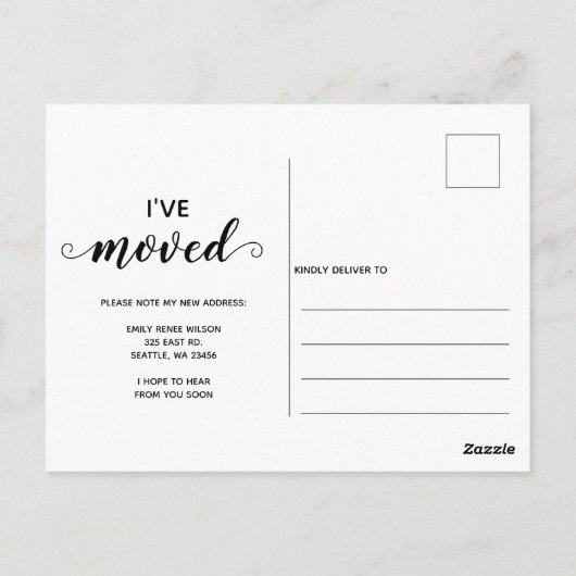 Snowflakes Flurries Holiday Motion Ankündigung P Postkarte (Rückseite)