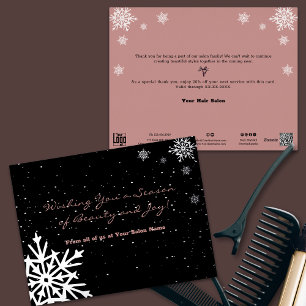 Snowflakes Foil Accelerator Winter Sky Holiday Car Folien Feiertagspostkarte