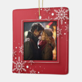 Snowflakes Foto Keramikornament (Links)