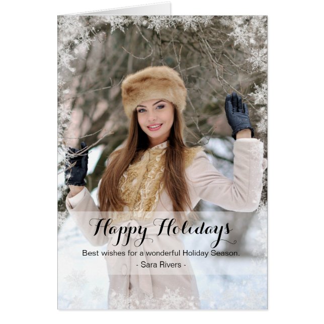 Snowflakes Frame Card (Vorne)