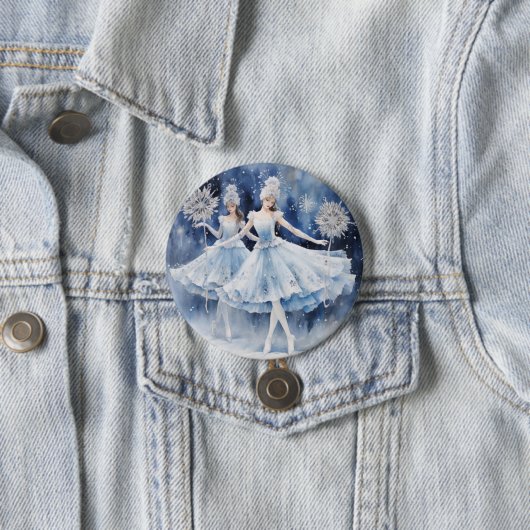 Snowflakes from The Nutcracker Ballet Button (Beispiel)