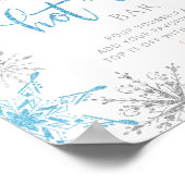 Snowflakes Gender enthüllt Hot Kakao Bar Poster (Ecke)