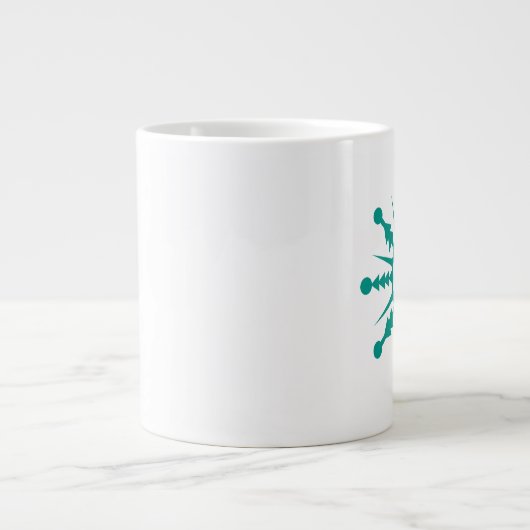 Snowflakes, geometrischer Name Jumbo-Tasse (Vorderseite)