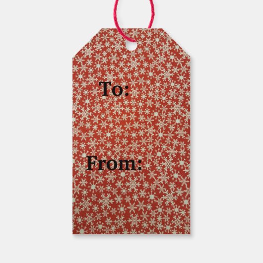 Snowflakes-Geschenk-Tag Geschenkanhänger (Rückseite)