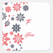 Snowflakes Geschenkartikel Aufkleber (Vorderseite)