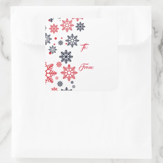 Snowflakes Geschenkartikel Aufkleber (Tasche)