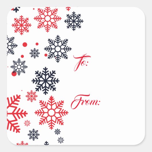 Snowflakes Geschenkartikel Aufkleber (Vorderseite)