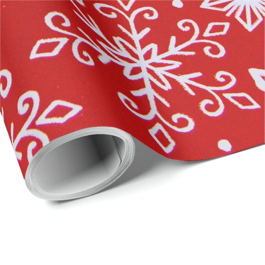 Snowflakes Geschenkpapier (Rolleneckpunkt)