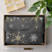 Snowflakes Gold Black Christmas Geschenk Seidenpapier (Geschenk)