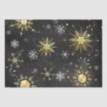 Snowflakes Gold Black Christmas Geschenk Seidenpapier<br><div class="desc">Schwarz und Gold Schneeflockenpapier für alle Weihnachtsgeschenke.  Nur ein schönes klassisches Muster.  100% Kundenzufriedenheit bei Zazzle.</div>