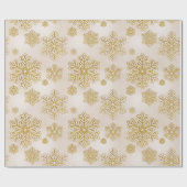 Snowflakes Gold Glitzer Sparkon Geschenkpapier (Flach)