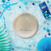 Snowflakes Gold Personalisiert Holida | Teller aus (Party)