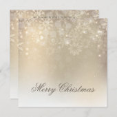 Snowflakes Gold Personalisierter Urlaub | Einladun Einladung (Vorne/Hinten)