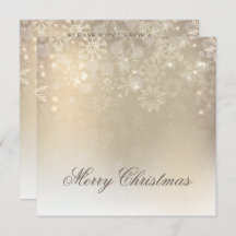 Snowflakes Gold Personalisierter Urlaub | Einladun