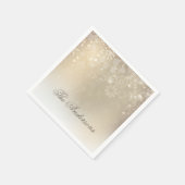 Snowflakes Gold Personalisierter Urlaub | Serviett Serviette (Ecke)