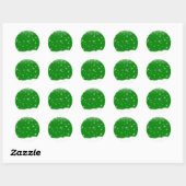SNOWFLAKES GREEN RUNDER AUFKLEBER (Blatt)
