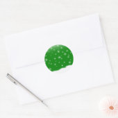 SNOWFLAKES GREEN RUNDER AUFKLEBER (Umschlag)