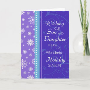 Snowflakes Happy Holidays Weihnachtskarte Feiertagskarte