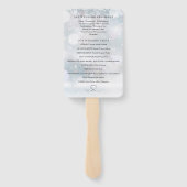 Snowflakes Herz-Script Winter Hochzeitsprogramm Fächer (Rückseite)