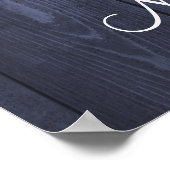 Snowflakes Hochzeitszeichen Poster (Ecke)