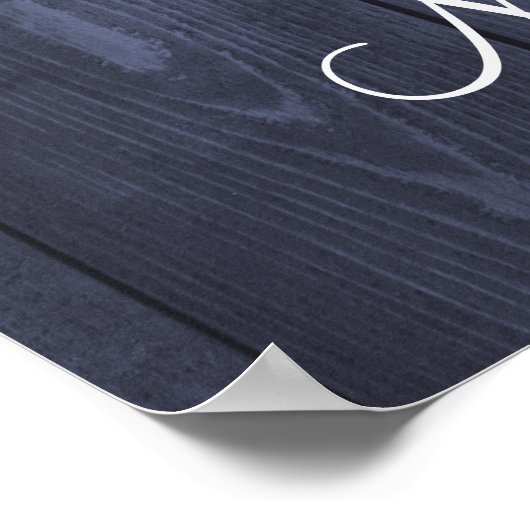 Snowflakes Hochzeitszeichen Poster (Ecke)