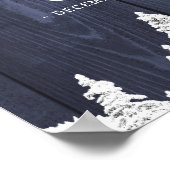 Snowflakes Hochzeitszeichen Poster (Ecke)