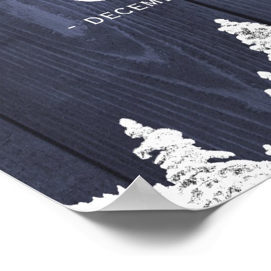 Snowflakes Hochzeitszeichen Poster (Ecke)