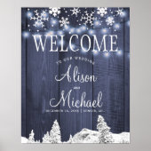 Snowflakes Hochzeitszeichen Poster (Vorne)