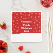 Snowflakes Holiday Design mit rotem Hintergrund Serviette (Beispiel)