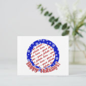 Snowflakes Holiday Foto Frame Postkarte (Stehend Vorderseite)