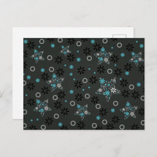 Snowflakes Holiday Postcard Postkarte (Vorne/Hinten)