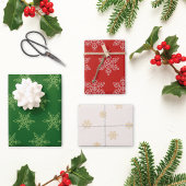 Snowflakes Homespun Muster Weihnachten Geschenkpapier Set