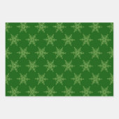 Snowflakes Homespun Muster Weihnachten Geschenkpapier Set (Vorderseite)