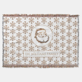 Snowflakes Jolly Santa Claus Decke