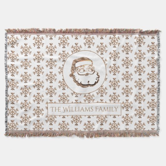 Snowflakes Jolly Santa Claus Decke (Vorderseite)
