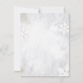 Snowflakes Lantern String Light Probe Dinner Einladung (Rückseite)