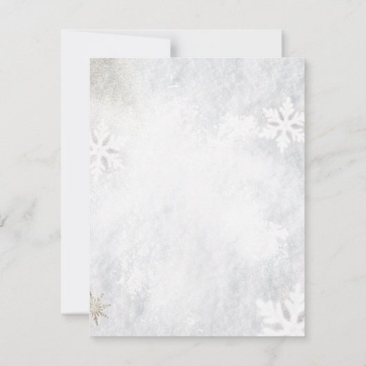 Snowflakes Lantern String Light Probe Dinner Einladung (Rückseite)