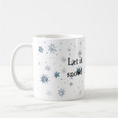 Snowflakes Let it snow Bunny Christmas Hat Kaffeetasse (Links)