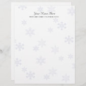 Snowflakes Letterhead Stationierung Linenpapier (Vorne/Hinten)