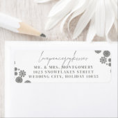 Snowflakes Liebe Peace Joy Kisses Wedding Address (Insitu)