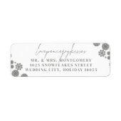 Snowflakes Liebe Peace Joy Kisses Wedding Address (Vorne)