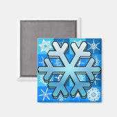 Snowflakes Magnet (Vorderseite/Rückseite)