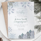 Snowflakes Misty Winter Onederland Geburtstag Einladung