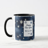 Snowflakes Night Sky Weihnachten Tasse (Links)